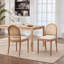 Ensemble de 2 chaises d'appoint en rotin, avec dossiers et pieds en bois-335358257-335358262