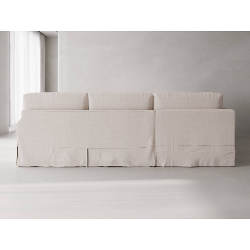 Sectional, Nevis Ivory Polyester Blend