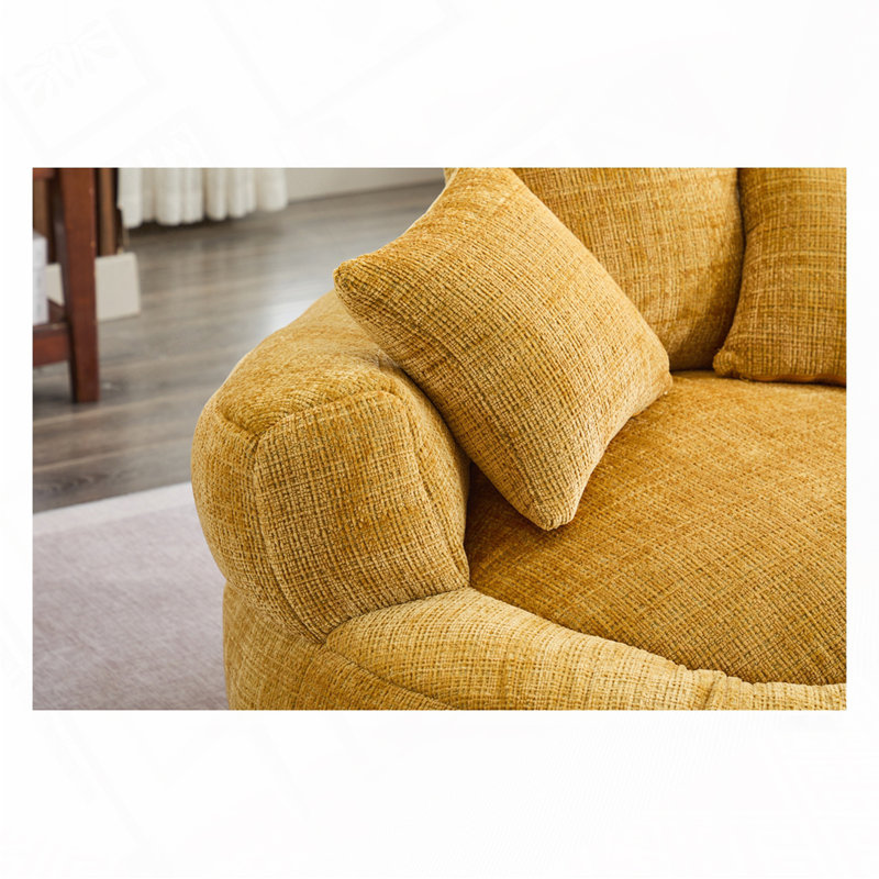 Fauteuil à billes Chenille, Chenille jaune