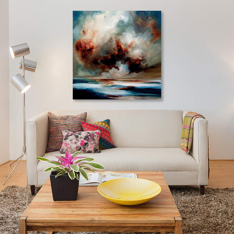 Energy Heat by J.A Art - Wrapped Canvas Painting, 45.72 cm H x 45.72 cm W x 1.91 cm D