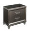 Table de chevet 2 tiroirs champagne foncé