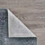 Tapis de couloir damassé 8 pi bleu argenté, gris et crème