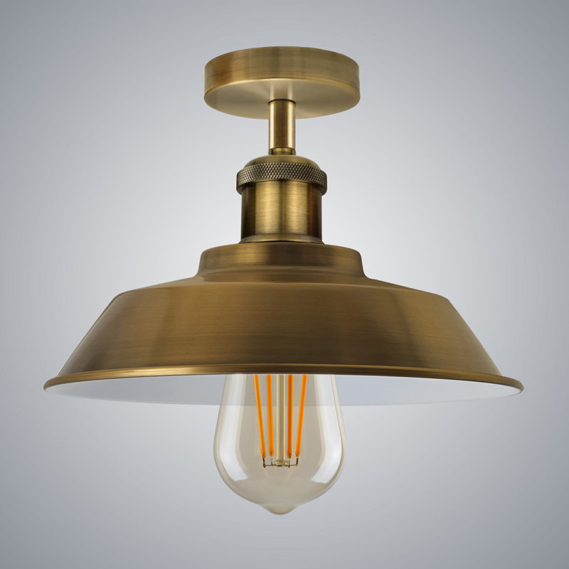 Kymani Semi Flush Mount, Yellow Brass