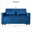 Canapé-lit convertible 3 en 1 canapé-lit, dossier réglable moderne pour le bureau à domicile | Bleu ciel | Velours-811115810