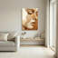 Ensemble de 1 tableau abstrait sur toile représentant un visage-129360598-129360599