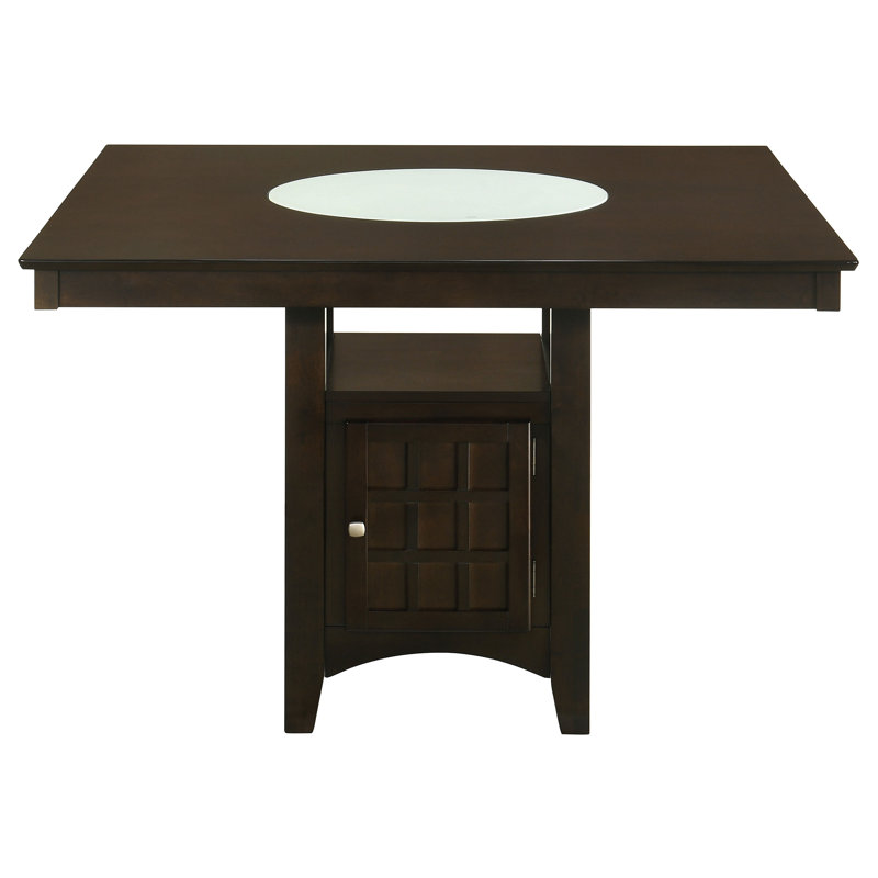Sophisticated 5-Piece Set - Square Counter Height Dining Set Cappuccino, Designed For Style And Comfort Fathema 5-Piece Square Counter Height Dining Set Cappuccino