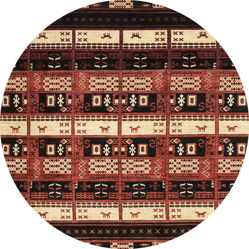 Tapis abstrait moderne 1807, Rond 8 pi