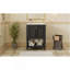 Meuble-lavabo de luxe moderne de 24 po avec lavabo en céramique, meuble de salle de bain avec tablette ouverte et rangement fermé-897825776