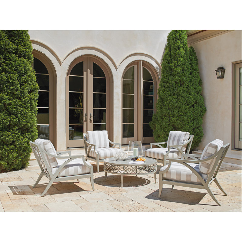 Gray Aluminum Rectangular Outdoor Cocktail Table