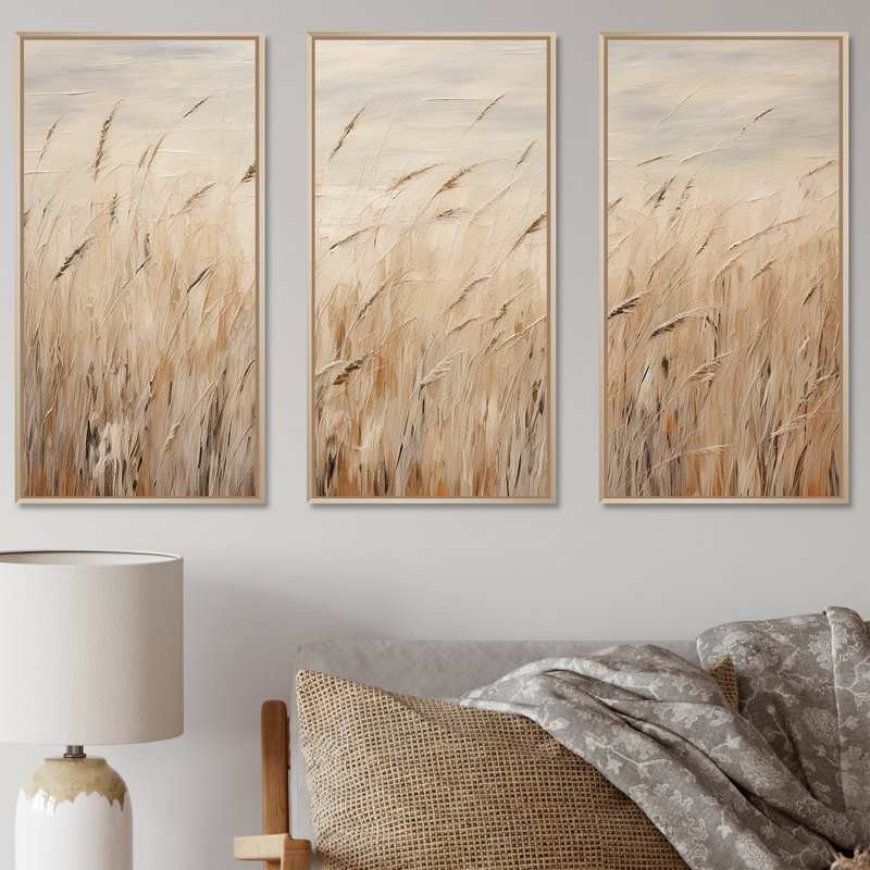 Ensemble de reproduction d'art des prairies majestueuses prairies V - prairies, Cadre naturel flottant
