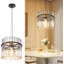1-Light Cylindrical Glass Kitchen Island Pendant-757725632