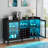 Ermo Wine Bar Cabinet with Led Light, Home Coffee Cabinet with Wine and Glass Rack-347748943