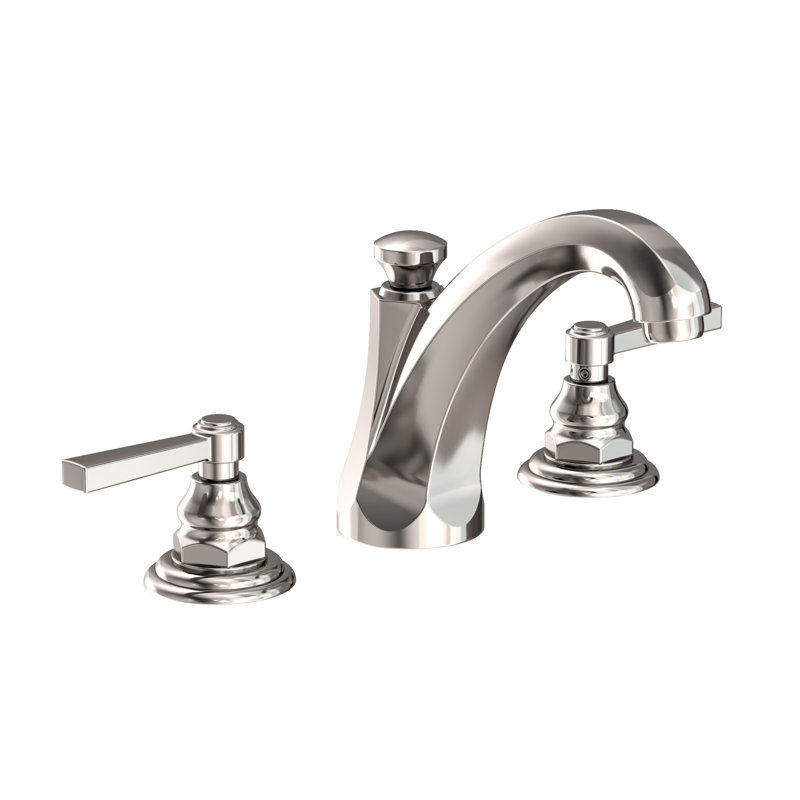 Astor Widespread Bathroom Faucet with Drain Assembly, Polished Nickel