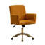Chaise de bureau de style Mid-Century avec siège et repose-pieds rembourrés, revêtement en cuir pour plus de confort et de style