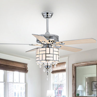Ventilateur de plafond 52 pales 52 po avec télécommande Maestas, ensemble d'éclairage inclus