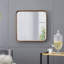 Miroir carré avec cadre en bois