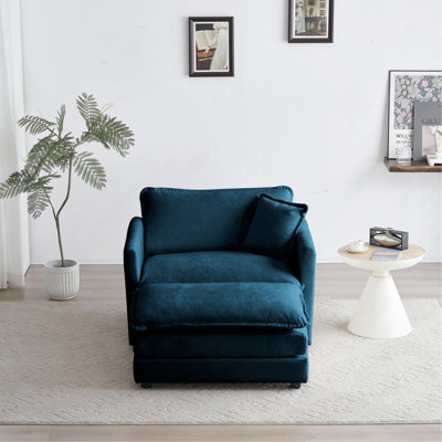 Chaise d'appoint moderne avec repose-pieds