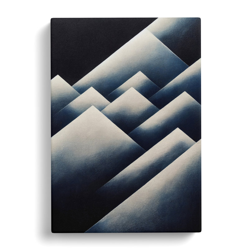 Abstract Scandinavian Mountains - Wrapped Canvas, 50cm H x 35cm W x 3cm D