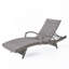 Chaise longue en osier crème
