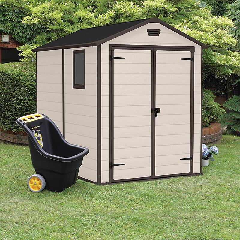 Keter Manor Shed 6x8ft - Brown/Beige