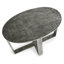Flores 27" Industrial Oval Metal Nickel End Table