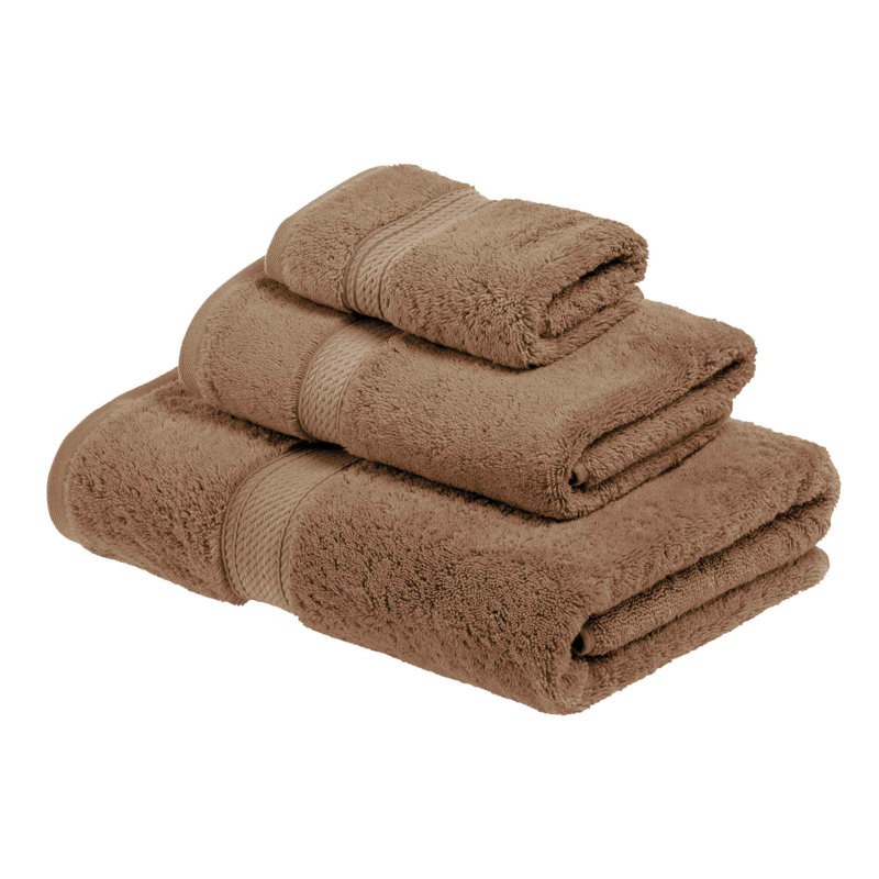 Scotia Egyptian Cotton Bath Towel Set, Latte, 3Pc Towel Set  (1Bath, 1Hand, 1Face)