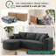 3 Seater Fabric Corner Sofa-128842366-133392890