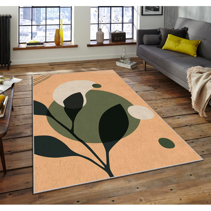 Tapis luxueux (5,2 x 7,5 pi), 100% polyester, 740 g / m² | Tissu de velours doux avec envers en feutre antidérapant, éponge stratifiée pour le confort | Facile à nettoyer, lavable à la machine à 86 ° F | Idéal pour décorer un salon ou une chambre à coucher