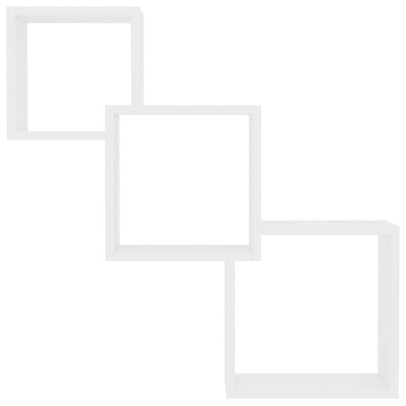 Cube Wall Shelf 68x15x68 cm Engineered Wood, White