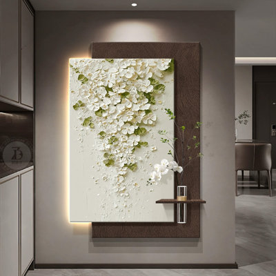 White, Coffee Rectangular Sandstone Wall art