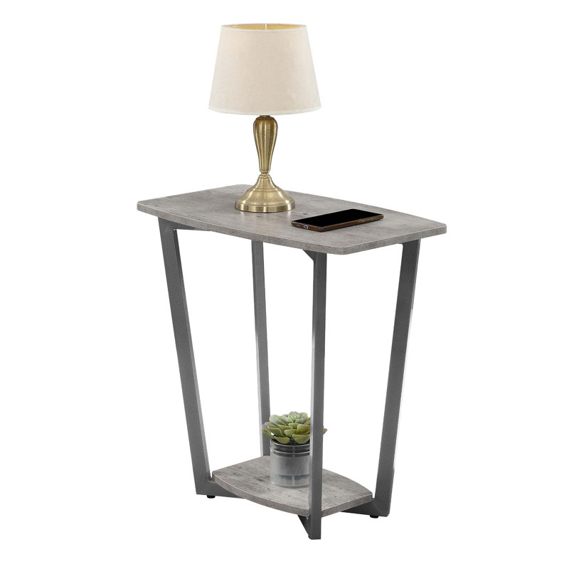 Asyra End Table, Birch/Slate Gray