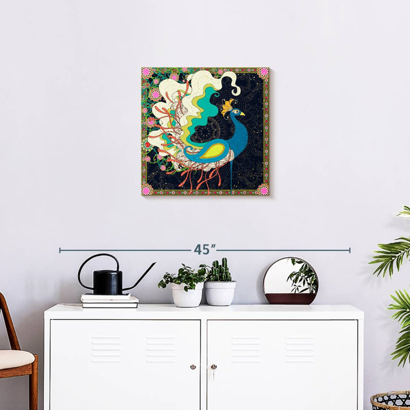 Brampt Charming Blue Peacock, 20'' H x 20'' W
