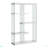 Cilombo 5 Tier Bookcase with 4 Zig-Zag Shelves in Glass/White, 58.55" H X 35.77" W X 11.96" D