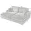 Canapé-lit double de 86,5 pouces, canapé-lit en tweed brut, avec deux ports USB, deux porte-gobelets et deux coussins, adapté au salon et à la chambre à coucher, gris foncé-794710366