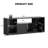 TV Stand For TVs 80 Inch With Power Outlet And Led Lights, Carbon Fiber Entertainment Center With Storage Cabinets, Adjustable Glass Shelves, Modern TV Stands For Living Room, Black-1736027076