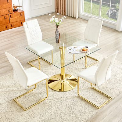 Glass Top Dining Set