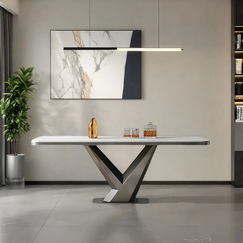 Table de salle à manger luxueuse et simple, H 29,52 po x L 62,99 po x l 31,49 po