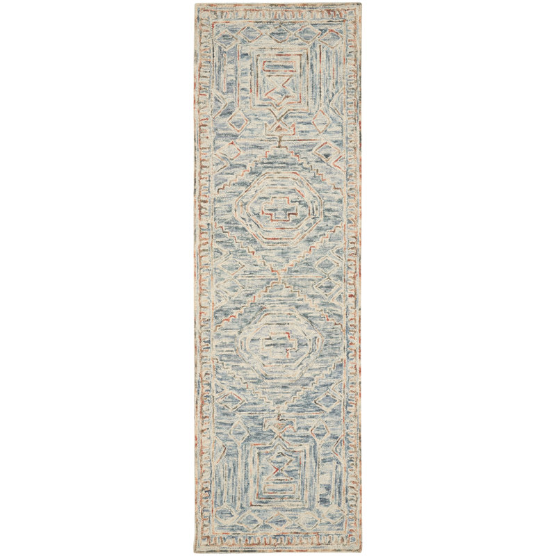 Wool Abstract Indoor Rug, Runner 2'3" x 7'6"
