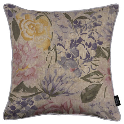 Indoor / Outdoor Floral Rectangular Throw Cushion Cover