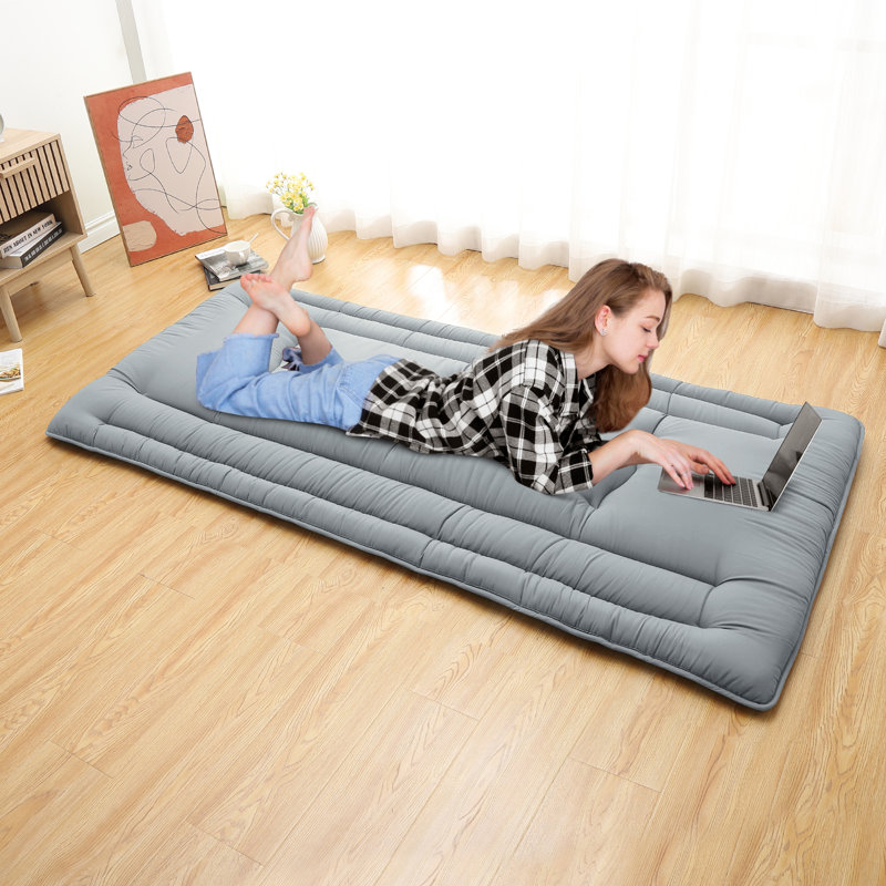 105gsm 100% Polyester Brushed Fabric Sponge Tatami Mat Japanese Style Plain Color Soft Durable Floor Mat Comfortable Home Mat