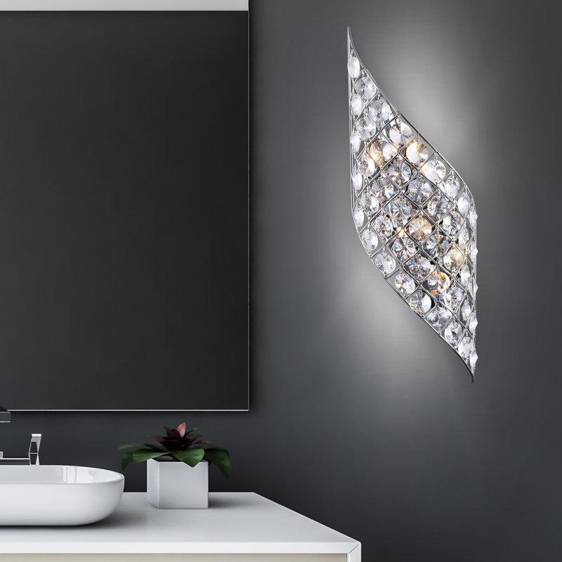 Applique murale 4 lumières avec finition chromée