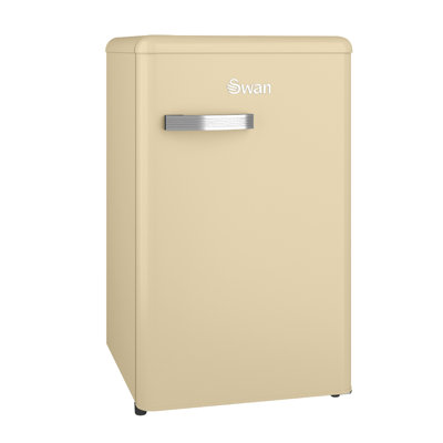 Swan  Retro Under Counter Fridge with 77L Fridge Capacity, 13L Freezer Capacity, 1 Glass Shelf, 3 Door Shelves, 1 Salad Drawer, E Energy Rated