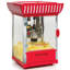 Chariot à maïs soufflé 2,5 onces Nostalgia PC25RW, pour 10 tasses de maïs soufflé, 48 pouces de hauteur, rouge / blanc