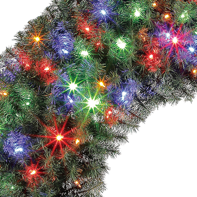Faux Lighted 72'' Wreath