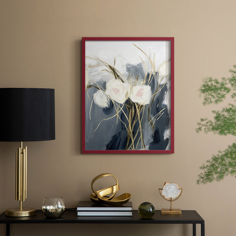 «FLORAL Series DCLxxvii», reproduction encadrée - bois massif, H 15 po x l 12 po
