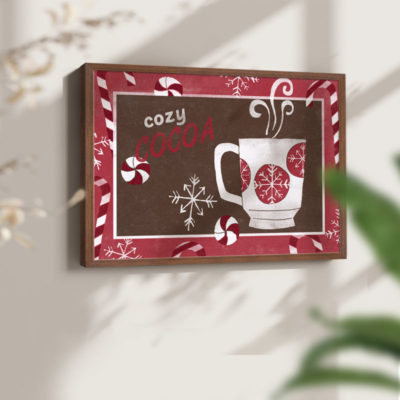 Cozy Cocoa Christmas Collection A - Reproduction encadrée - Restickable, H 8 po x l 10 po, Noyer