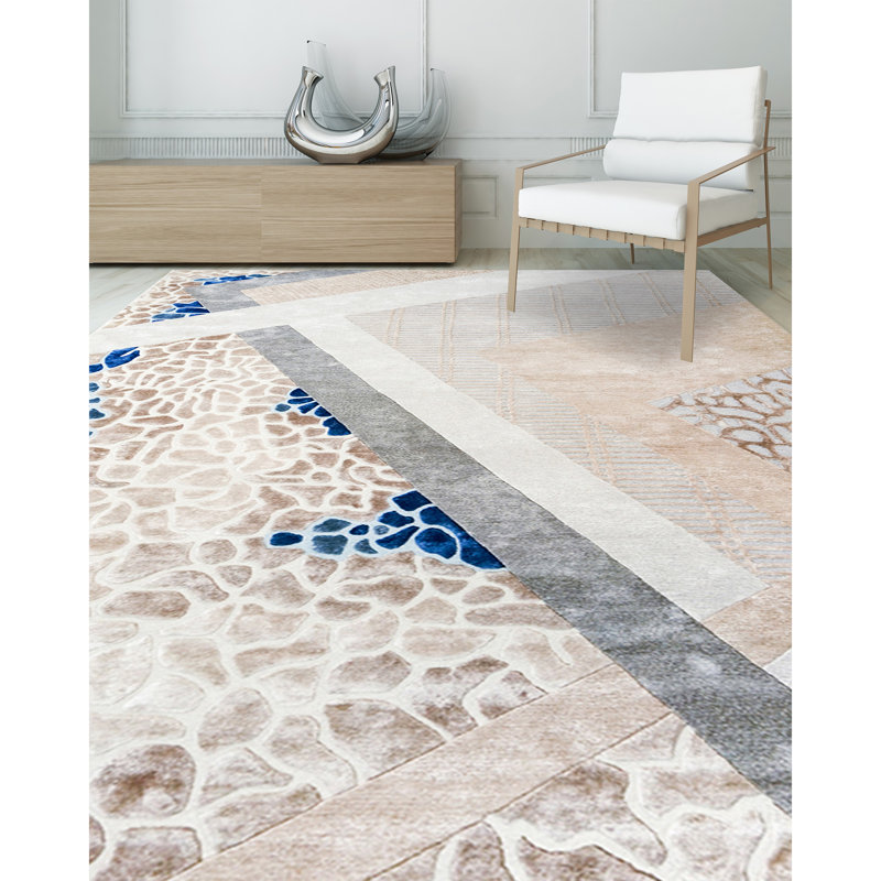 Hand Knotted Area Rug, Rectangle 8' x 10'