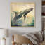 «Graceful Whale - Animals», reproduction d'art sur toile-676797730-623426683