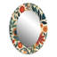 Pragiya Green Fern's Symphony - miroir décoratif fougères, grand miroir mural moderne, impression d'art en métal-1869457485-1869457489