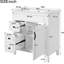 Meuble-lavabo de 30 po avec lavabo en céramique de haute qualité, fermeture coulissante à deux tiroirs et tablette ajustable, coulissante silencieuse, pour les espaces compacts-1833674079